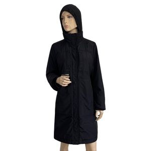 Post Card Women's Black Long Line Winter Hooded Jacket